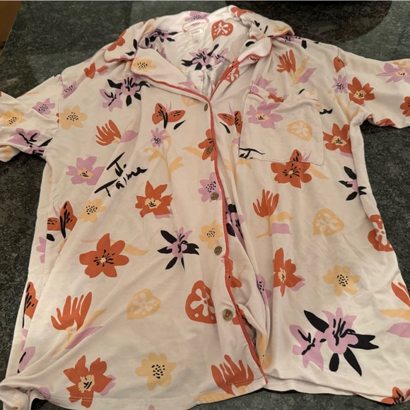 Anthropologie LyreBird Matching Pajama Set w Shorts Neutral Size XL MSRP $129 - Picture 10 of 12